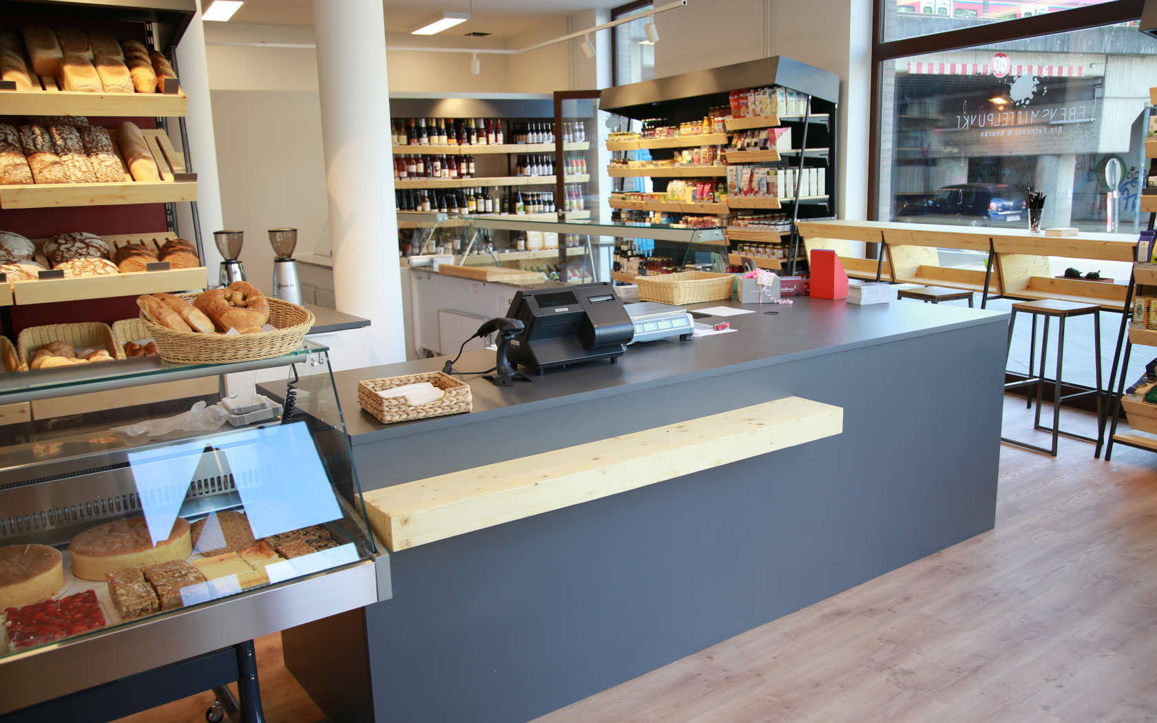 lebensmittelpunkt, keinStil.GmbH, Feine Kost, Bioladen, low budget interieur, Frankfurt am Main Sachsenhausen 
